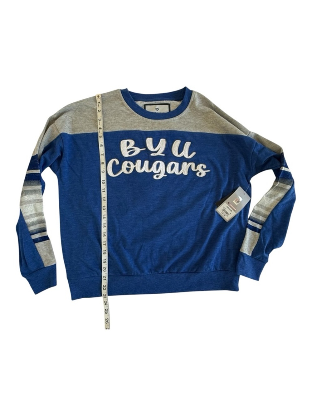 Colosseum BYU Cougars Sweatshirt Womens M Blue Crewneck Pullover NCAA NWT - Picture 8 of 8